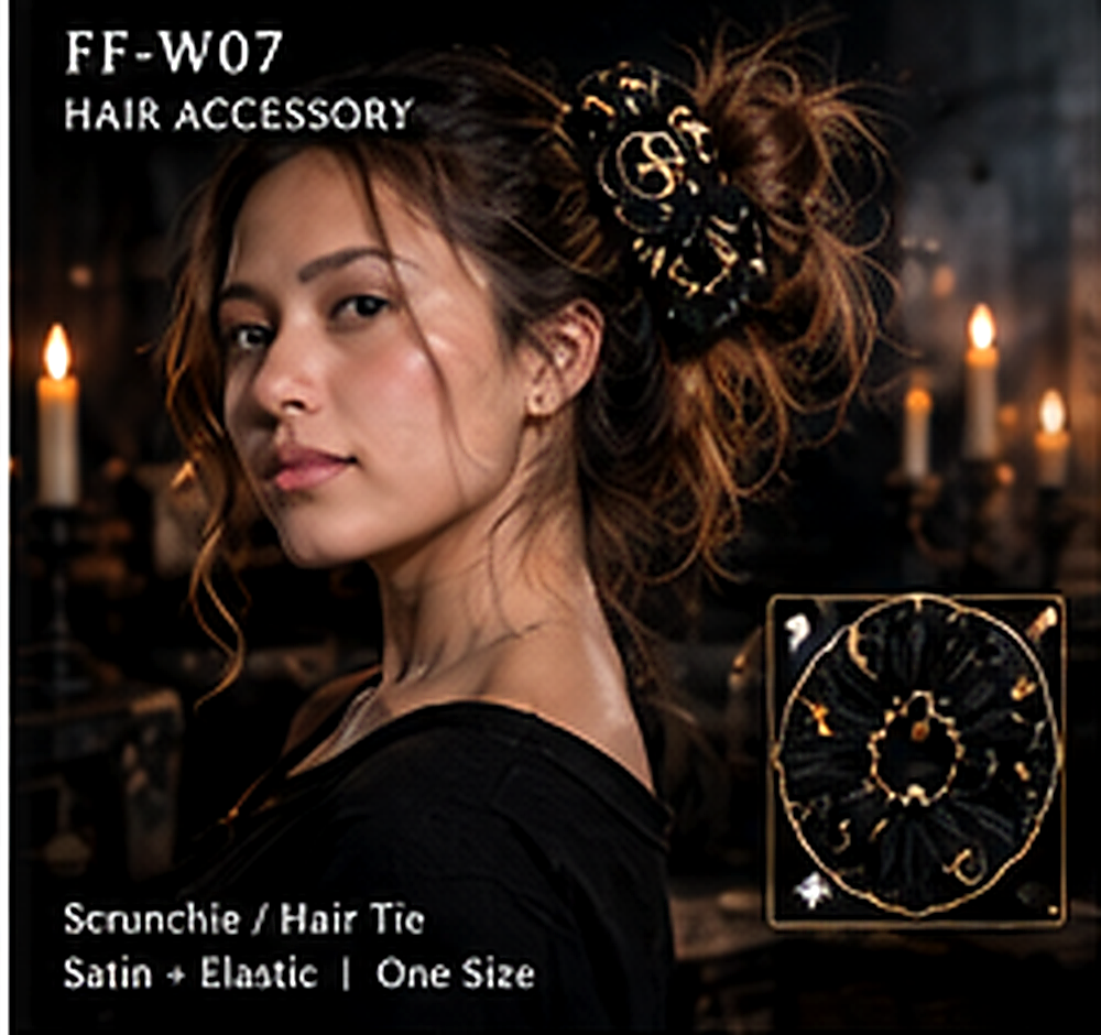 FF-W07 Hair Accessory – Satin Scrunchie